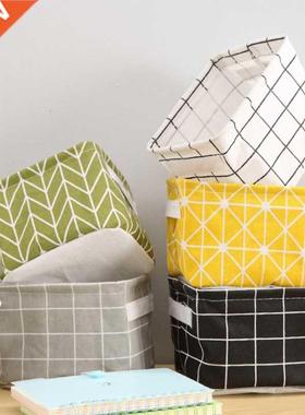 MORDAO Linen Desktop Storage Box Waterproof Toy Sundries St