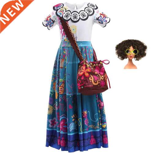 Girls Encanto Mirabel Cosplay Dress Costume for Halloween Pr