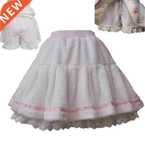 Adult Women Winter Warm Fleece Mini Pleated Pant Skirt Band
