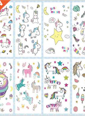 Rocooart Cartoon Unicorn Tattoo For Kid Cute Fake Taty Child