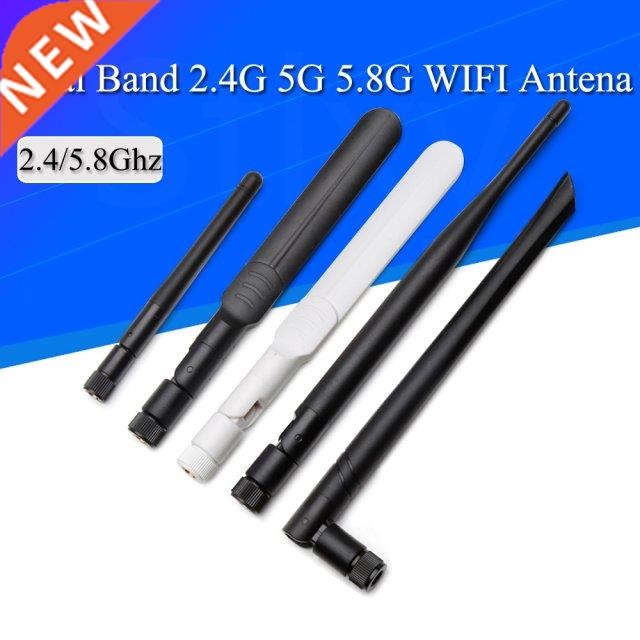 1Pcs 2.4GHz 5.8Ghz 5G Antenna RPSMA 8dBi wifi Antenna Dual B