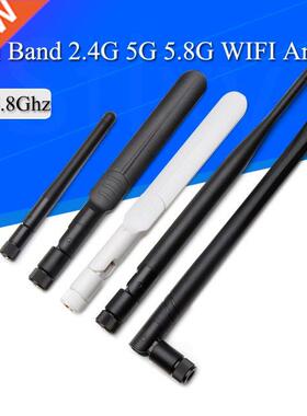 1Pcs 2.4GHz 5.8Ghz 5G Antenna RPSMA 8dBi wifi Antenna Dual B
