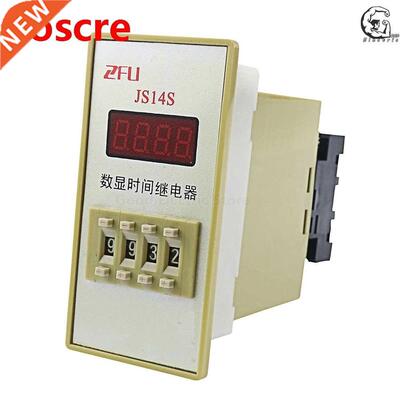 1Set JS14S-4 AC/DC 24-240V 1s-9999s on-delay DPDT tme rela