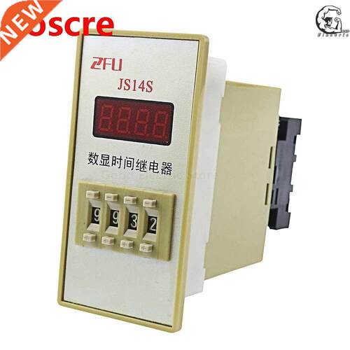 1Set JS14S-4 AC/DC 24-240V 1s-9999s on-delay DPDT tme rela