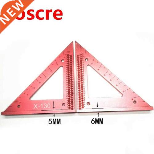 90Degrees Woodworking Triangle Line Ruler Precision Hole Scr