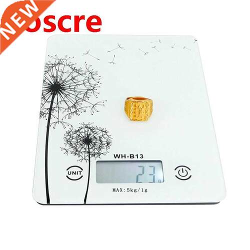 5kg 1g LCD Digital Kitchen Scale Toughened Glass Household F