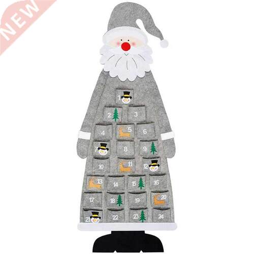 Christmas Felt Advent Calendar Wall Hanging Santa Advent Cal
