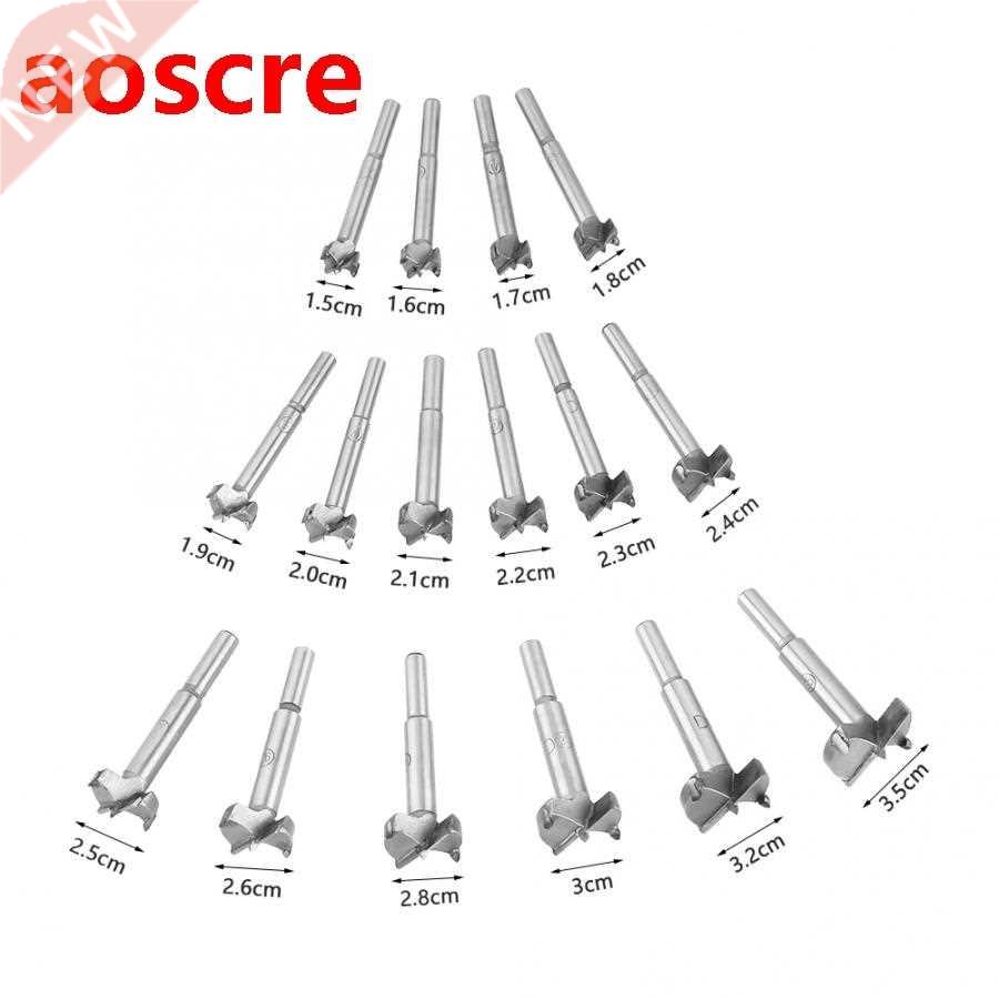16pcs Cemented Carbide Forstner Drill Bits Woodworking Borin