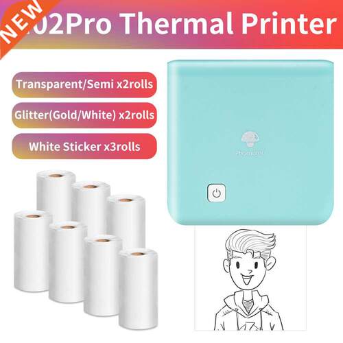 Phomemo Wireless Mini Portable Printer M02Pro Thermal Printe
