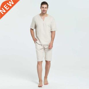 Unisex Short and Spring Men Sumer Ramie Woen Cotton
