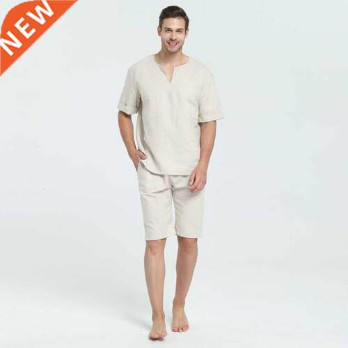 Men and Woen Unisex Ramie and Cotton Sumer and Spring Short