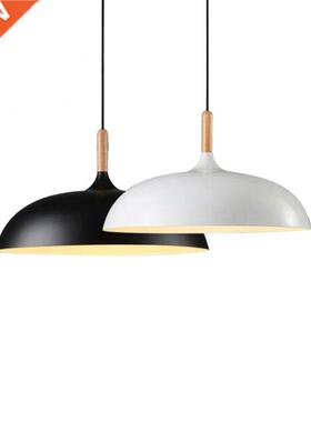 Nordic Modern LED E27 Oak Pendant light plate Hanging Lights