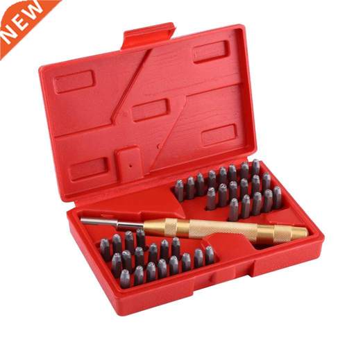38pc Automatic Letter Number Stamping Punch Stamp Tools Kit