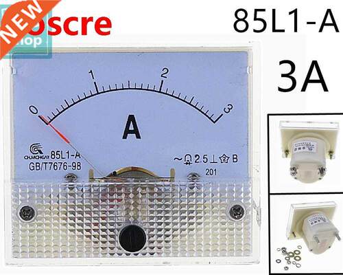 1PCS 85L1 3A AC Panel Meter Analog Panel Ammeter Dial Curren