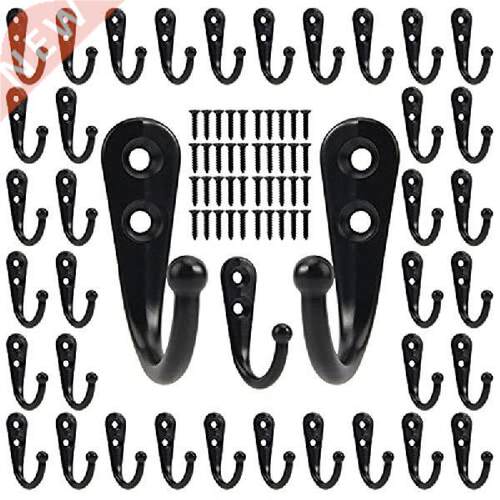 40 Pack Wall Hooks, Towel Hooks Coat Hooks with 80Pcs