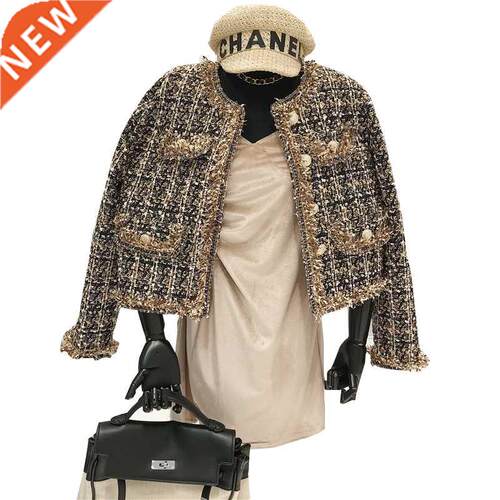 High-quality Temperament Ladies style tweed women short Jack