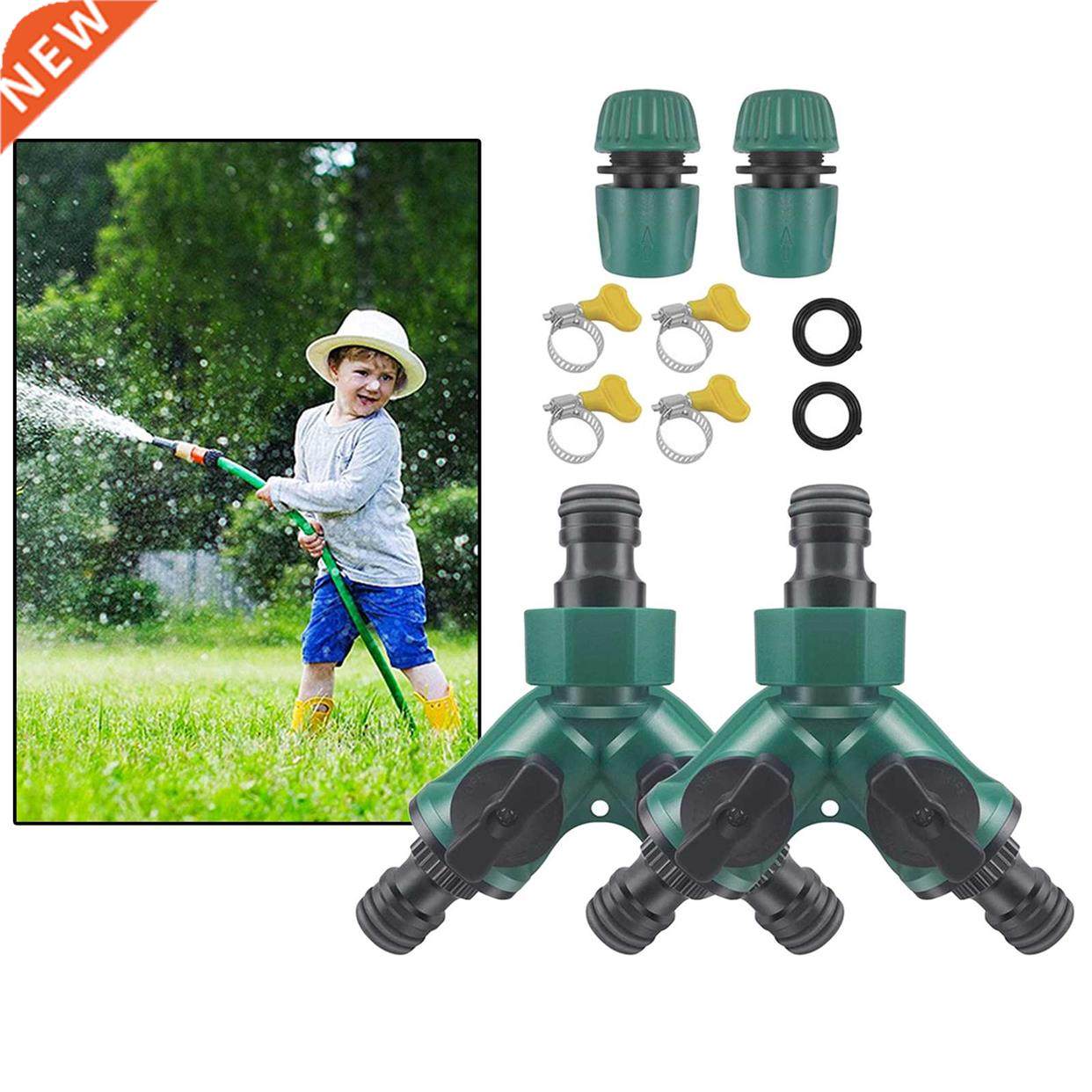 y-shaped plastic garden hose splitter double tap 2 way