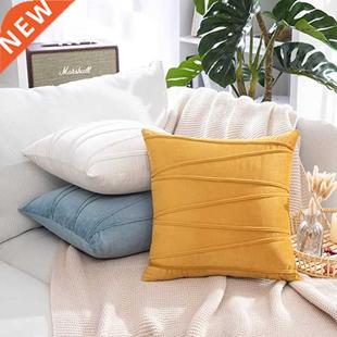 Inyahome Decorative Throw Pillow Covers Textured Knit Short