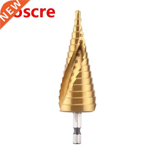 4mm-32mm HSS Spiral Grooved Step Drill Drills Bit High Speed