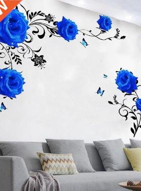 2Pcs Wall Stickers Rose Flower Pattern Removable PVC DIY