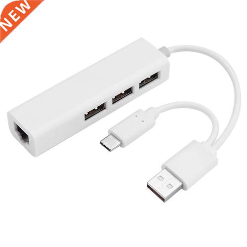 USB 2.0 Hub Type-c Network Card OTG USB Hubs Type C to Rj45