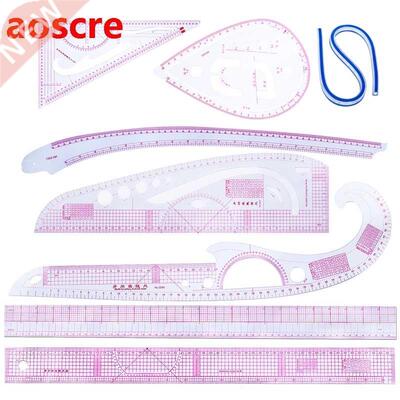 8PCS Sewing Cutting Ruler  Clothing Sample Grading Sewing