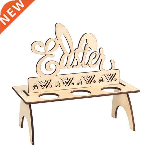 Wooden Easter Eggs Stand Shelves Easter Party Ornament  W