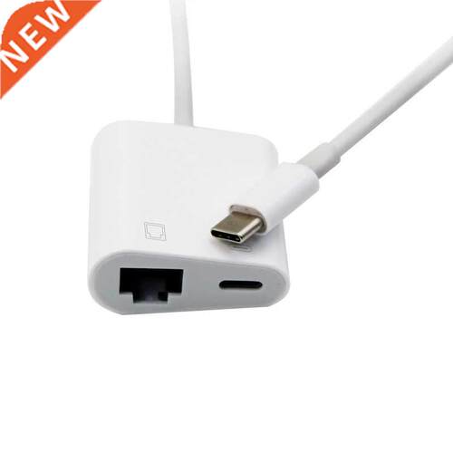 2 Port 2 In 1 Type C HUb RJ45 Ethernet Lan Hub with Power De