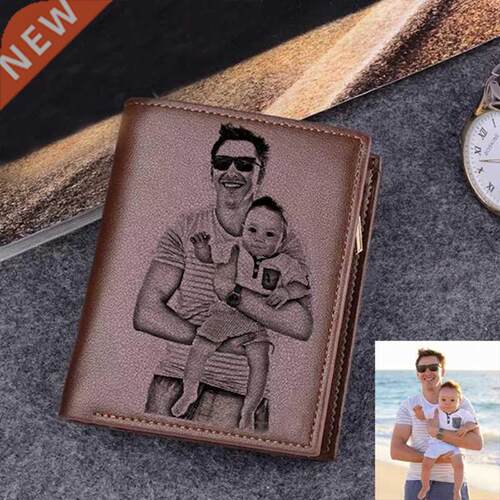 New Custom Wallets Men High Quality PU Leather Engraved Name