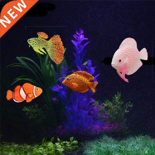 Glow In The Dark Artificial Aquarium Goldfish Ornament Fish