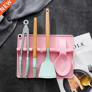 Spoon Holder Multi Grooves Het Resistnt Silicone Stove Top