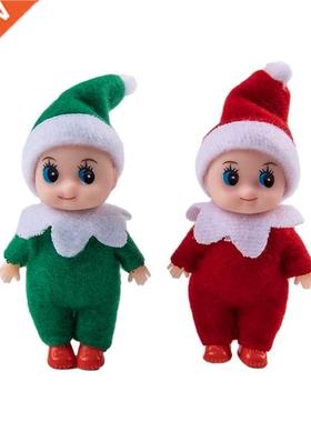 2Pcs Christmas Elf Baby Doll Oranment Decor Happy New Year P