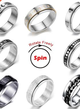 Spinning Spinner Ring For Men Women Anxiety Fidget Rings Sta