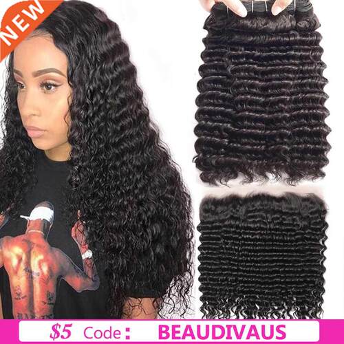 Peruvian Deep Wave Bundles With Closure Frontal Transparent