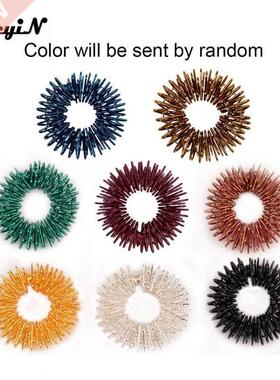 5pcs/Set Stainless Steel Finger Massage Ring Acupuncture Rin