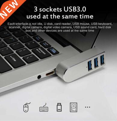 Rotatng USB Hub 4 Port Expander Adapter USB 3.0 Hub Mult
