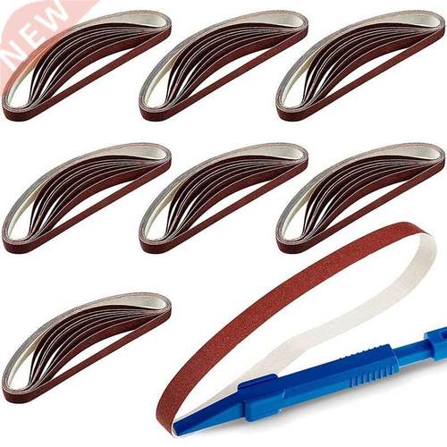 56 Pcs Replacement Belts 1/4 x 6 Inch Sanding Pen 80 120 180