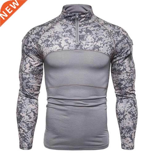 New Men's Tactical Camouflage Athletic T-shirts Long Sleeve