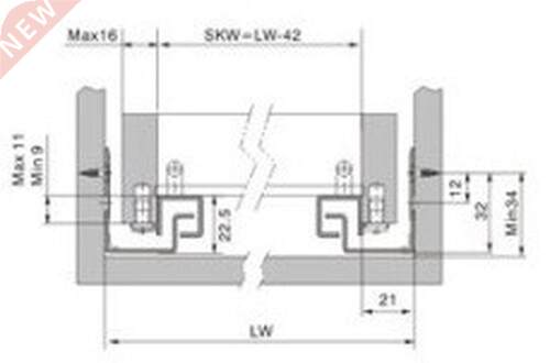 1Pair/ Lot Rebound Press To Release Push Open Under Mount Dr