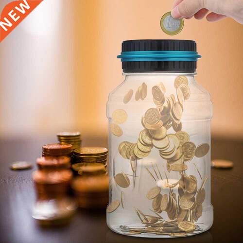 Creative Piggy Bank Counter Coin Electronic Digital LCD