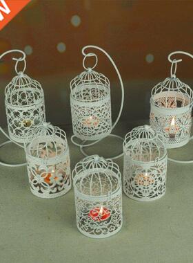 2021 New Hollow Holder Candlestick Tealight Hanging Lantern