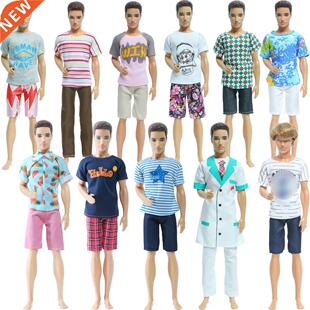 Fashion 1 Set Men Outfit Mix Tops Pants Shirt Trouser Short