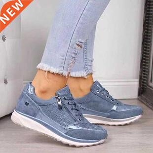 Women Shoes Gold Sneakers Zipper Platform Trainers Women Sho