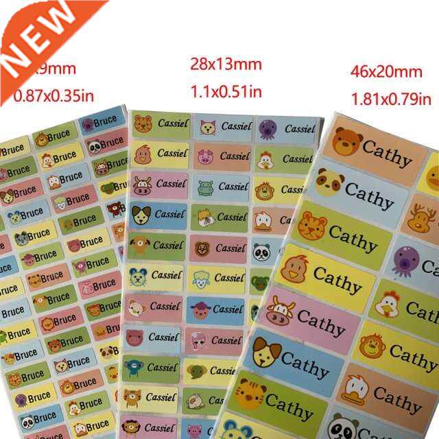 customizable name stickers waterproof anti-tear scrapbooking