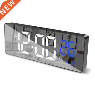 LED Digital Electronic Simplicity Mirror Clock With Snooze V