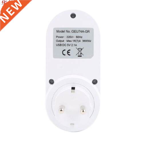 EU Plug Countdown Tier Socket Sart Control Dual USB Ports