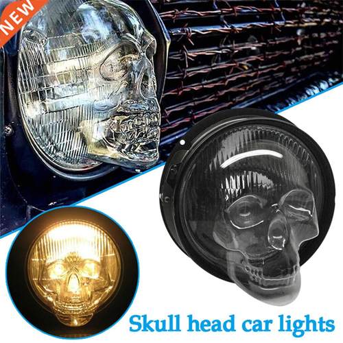 2021 New Fancy Skull shaped Plastic car lampshade high beam