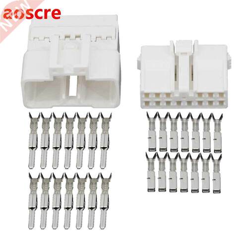 14 Pin Automotive Connectors White Male and Female Car Conne