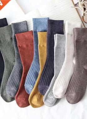 Jeseca Autumn Winter Fashion Cotton Knitted Women Socks Soli