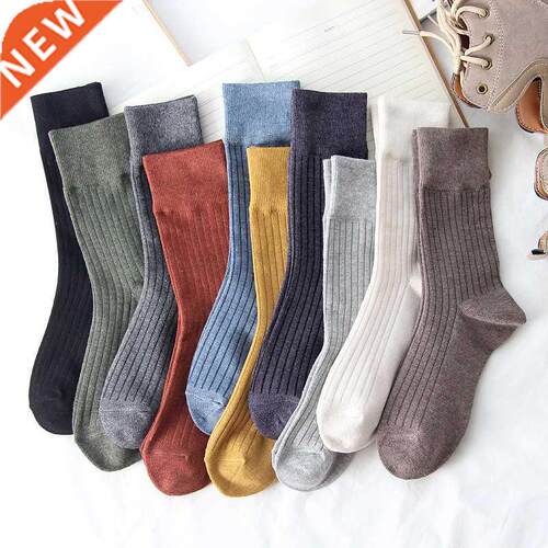 Jeseca Autumn Winter Fashion Cotton Knitted Women Socks Soli
